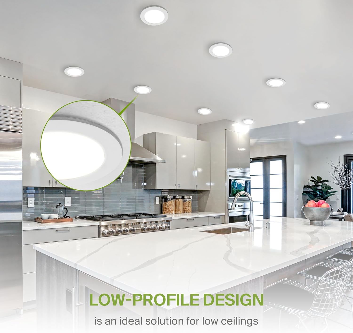 ASD 6 Pack LED Recessed Lighting 4 Inch 9W, 5 CCT 2700K-5000K CRI90+, IC Rated Ultra Thin Dimmable Ceiling Lights with J Box, Canless Wafer Downlight, Round Slim Panel Light, Energy Star ETL, White