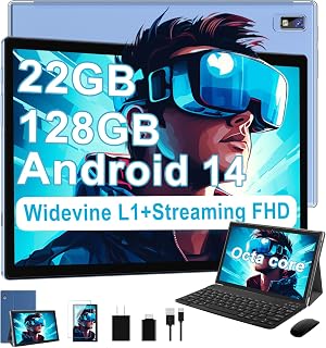 2024 10" Android 14 Tablet with 22GB RAM, 128GB ROM, 1TB Expansion, Octa-Core with Keyboard Mouse, 8000mAh Battery, IPS HD Price In India