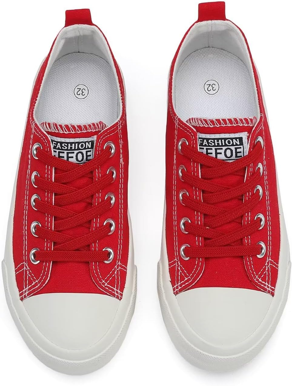 DSWED Toddler Little Kid Sneakers Boys Girls Canvas Shoes Classic Cotton Expandable No Tie Laces Slip On Sneakers - Image 7