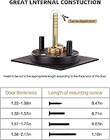 Vista 4 de Lethato Herrajes para Puerta Corredera de Bronce Aceitado, Cerradura para Puerta Corredera, Pestillo para Puerta Corredera, Cerradura de Privacidad