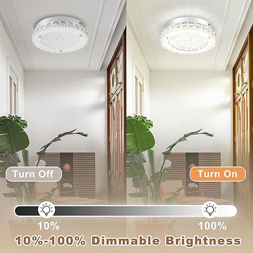 Miniatura 3 de DHK wot Lámpara LED de techo regulable, montaje en techo, minimalista, cristal para cocina, 3000 K4000 K5000 K, lámparas de pasillo para dormitorio,
