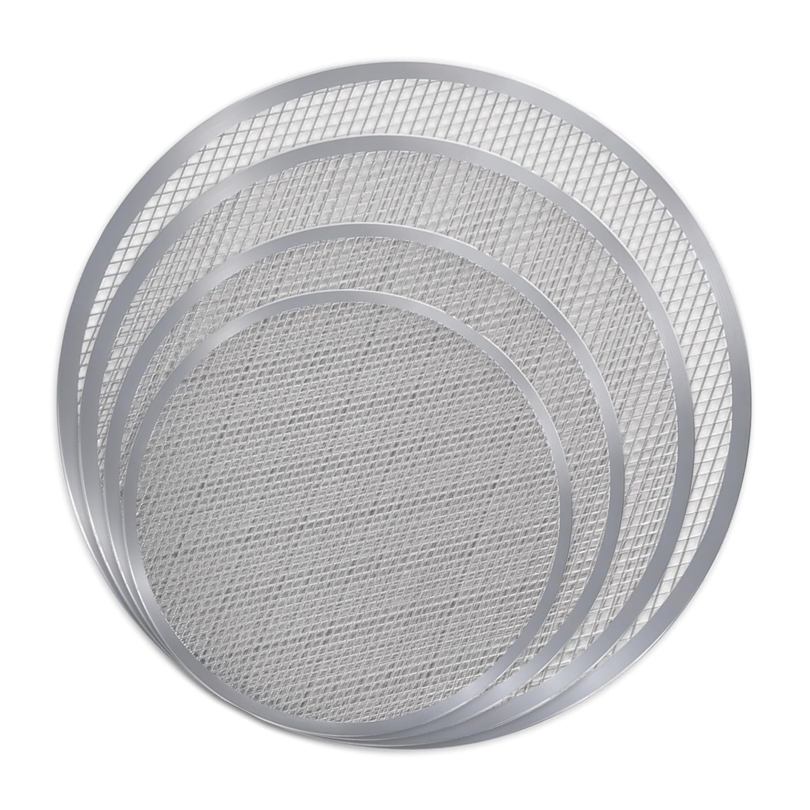 Oxxggkao Aluminum Alloy Pizza Baking Pan Even Heat Distribution Baking Tray Perfect for Home and Outdoor Cooking Continuous Aluminum Alloy Pizza Pan