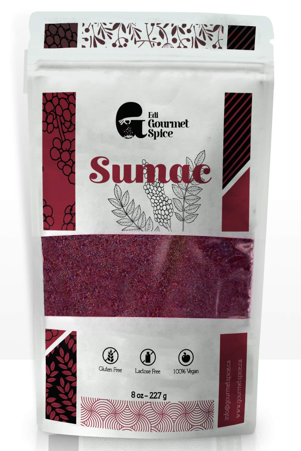 Buy Edi Gourmet Spice Sumac 8 oz, Resealable Bag, 100 pure natural