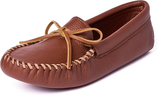Minnetonka Mens Double Deerskin Softsole Slipper Black Size