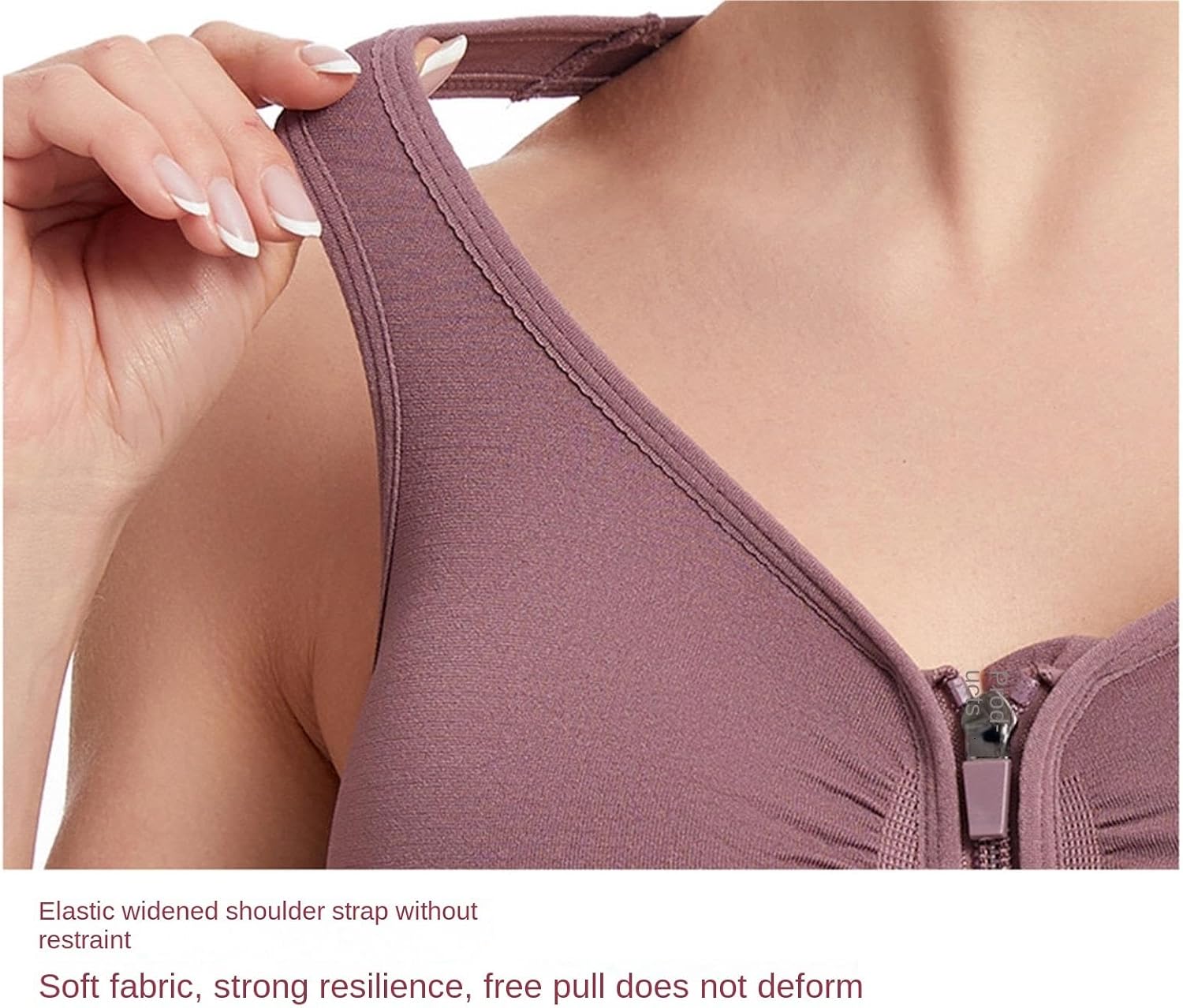 Sports Bras For Women Women's Front Zipper Sports Bra Push-Up Wirefree Yoga Fitness Short Tank Top Yoga Bra