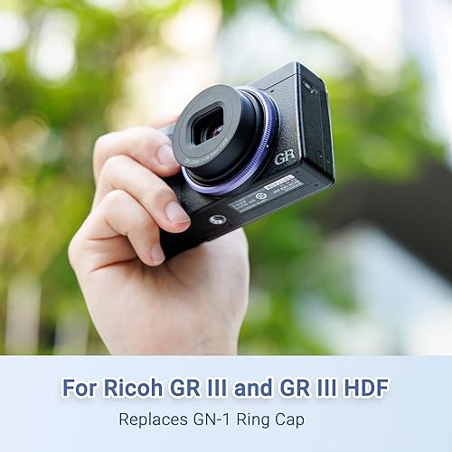Miniatura 3 de JJC Tapa de anillo de decoración de lente de metal para Ricoh GR III GR III HDF GR3 GR3 HDF Accesorios Reemplazar Ricoh GN-1 Ring Cap - Rojo