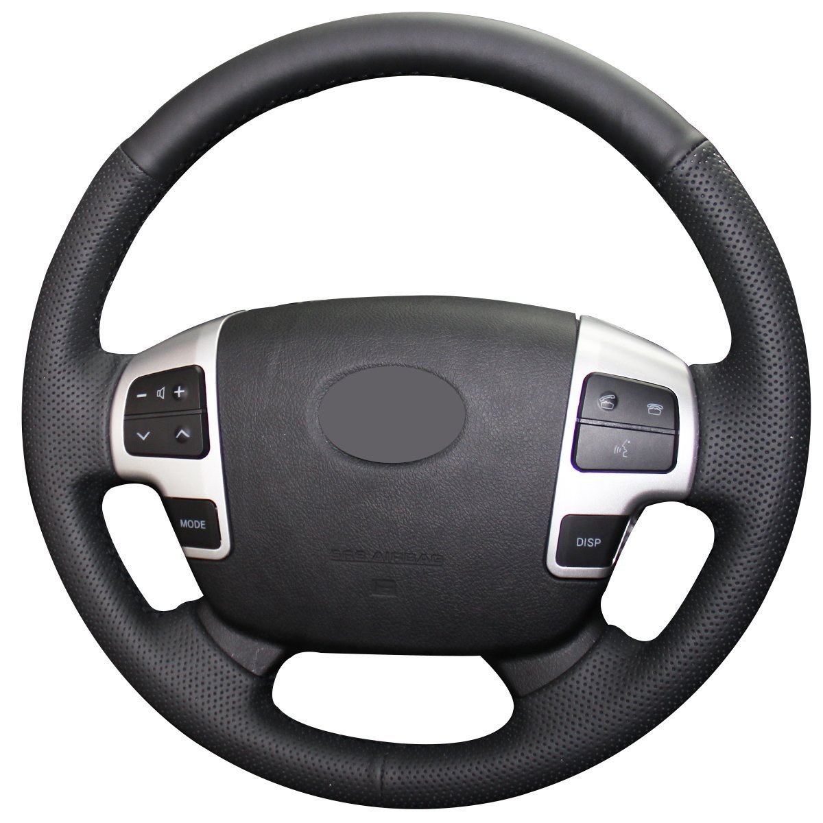 Loncky Genuine Leather Auto Custom Steering Wheel Covers for Toyota Land Cruiser 20082015