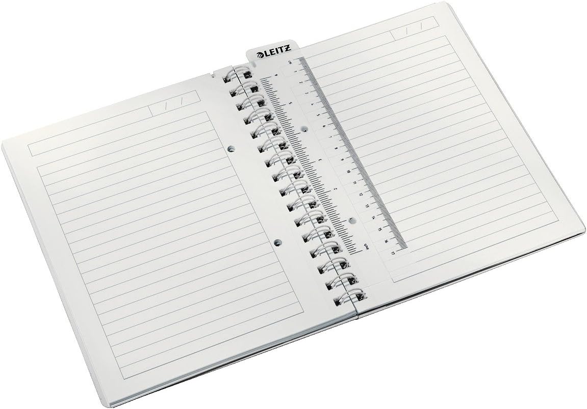 Leitz A5 Flexible Cover Notebook, Orange (Wire Bound, 80 Sheets, Ruled, 90 gsm Ivory Paper, Wow Range), Pack of 1