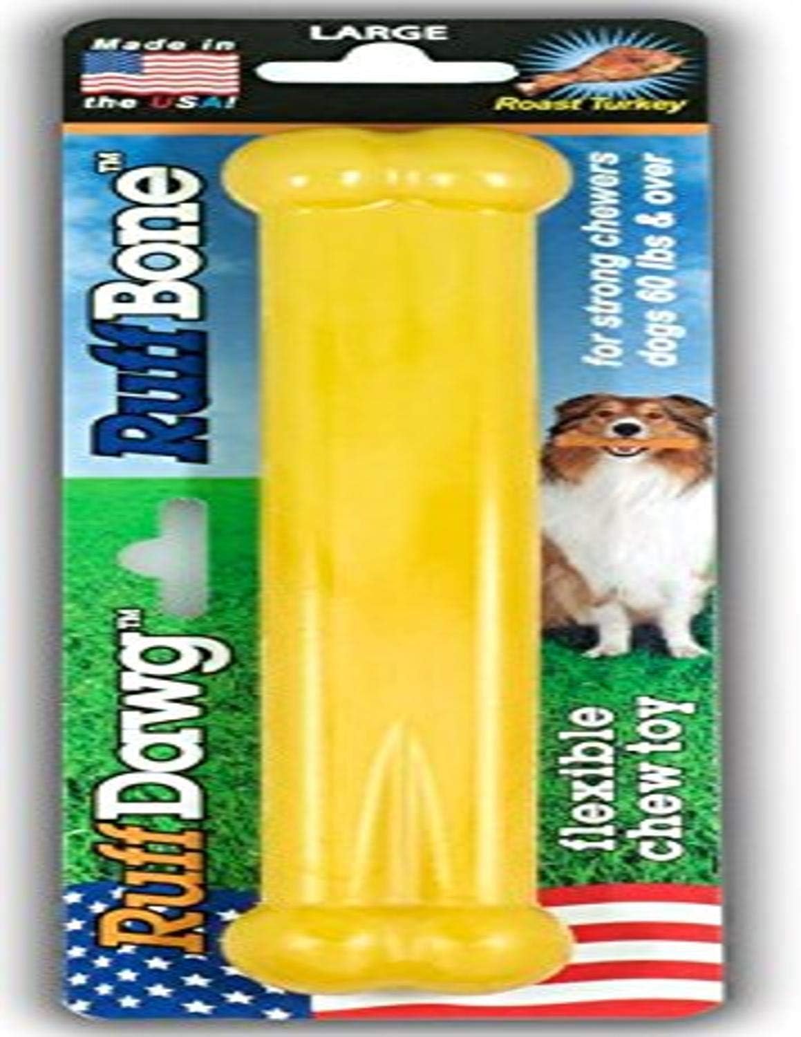 Ruff Bone Roast Turkey Flavored Chew Toy, Large