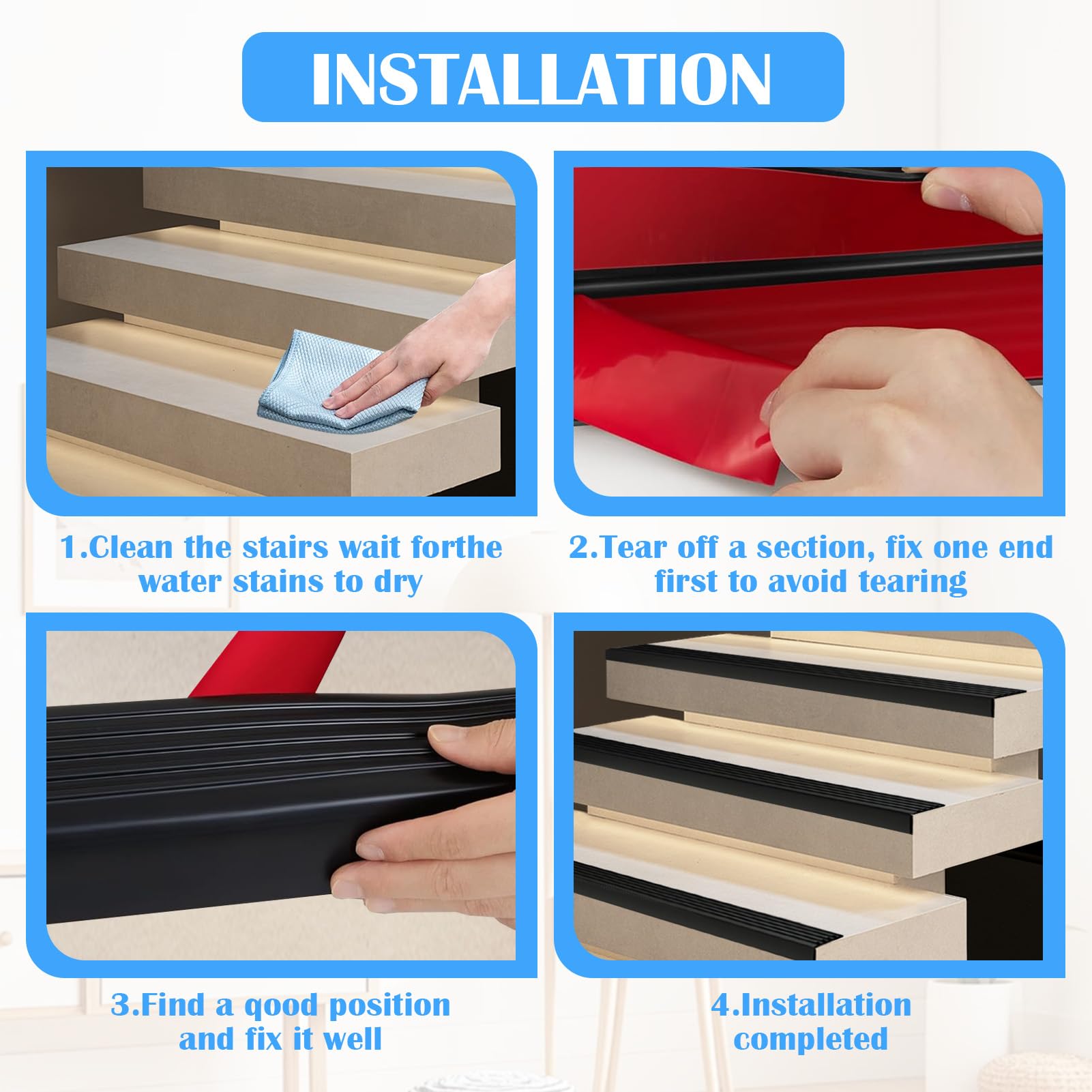 Quest Traprandprofiel zelfklevend PVC kunststof trap-randbescherming
