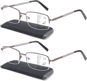 SKYOAK Unbreakable TR90 Bold Progressive Multifocus Reading Glasses for Men