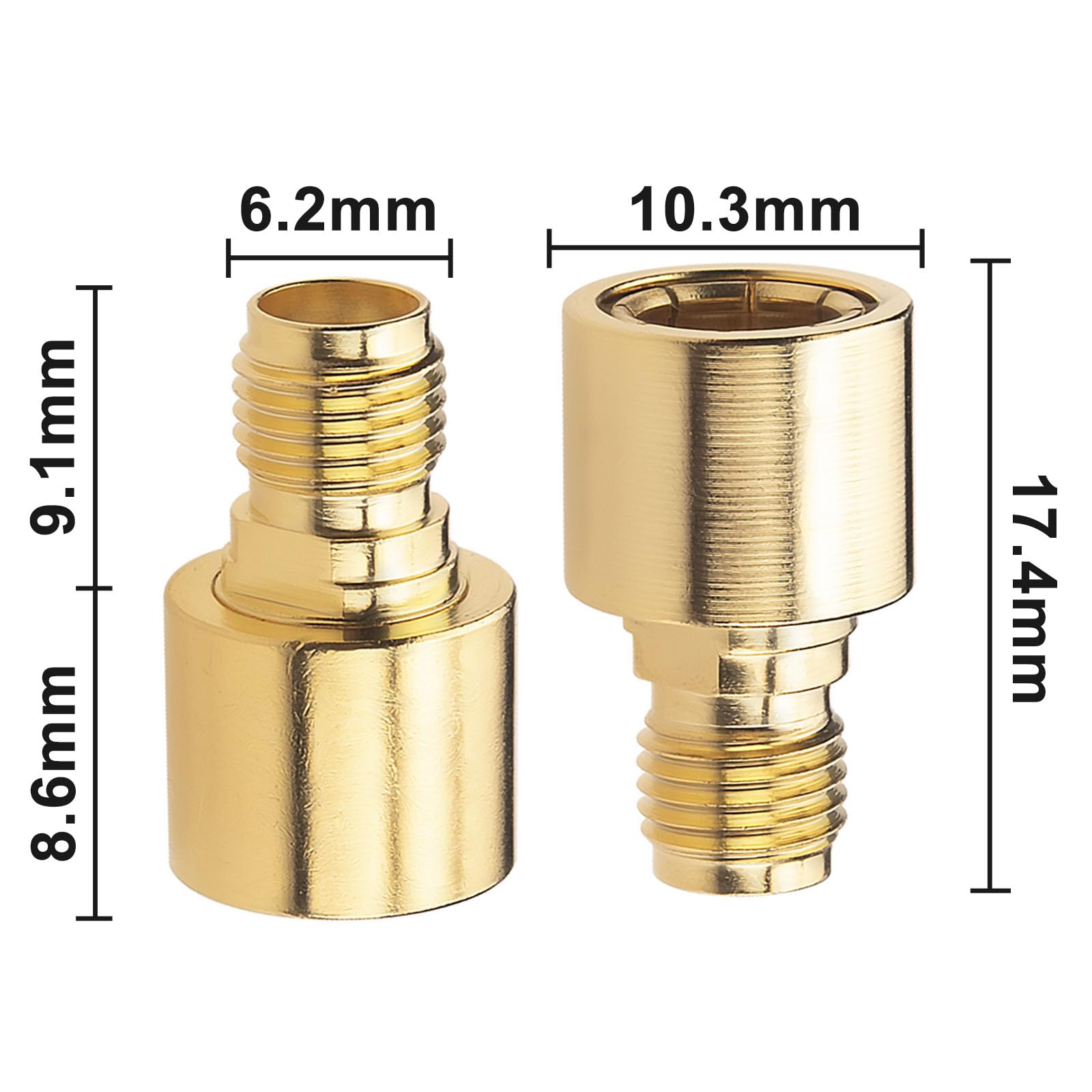 YILIANDUO SMA Quick Coax Adapter SMA Quick Male to Female Goldplated Brass 50 Ohm RF Adapter Connector DC-12GHz for Antennas Wireless LAN Devices Coaxial Cable Pack of 2 - Image 4