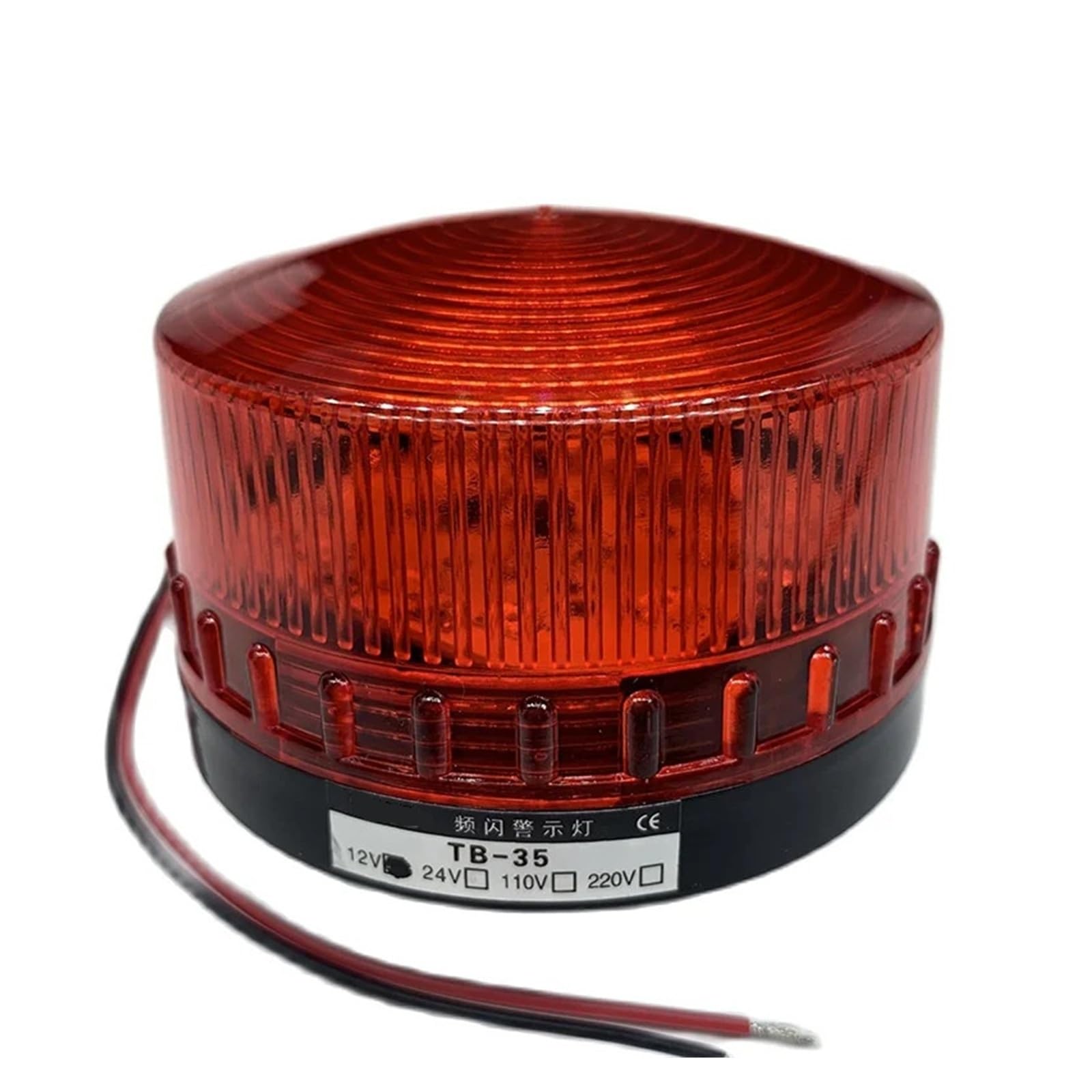 12v 24v 110v 220v Red Security Alarm Strobe Signal Light Warning LED Lamp Small Flashing Light(110V)