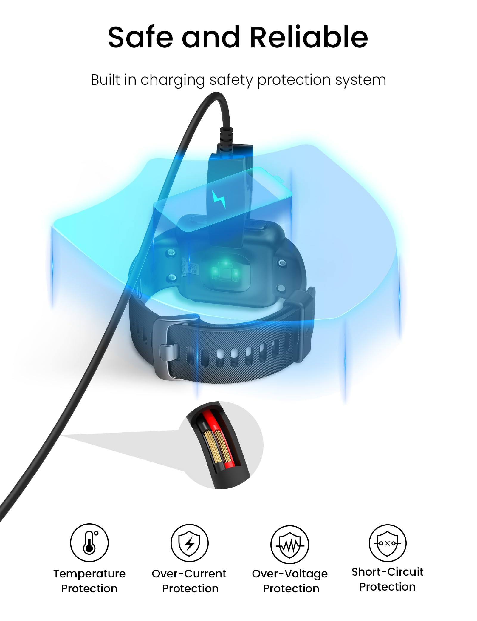 Cavo Ricarica Per Garmin - Caricabatterie Da 1m Per Orologi Smartwatch - Foto 3