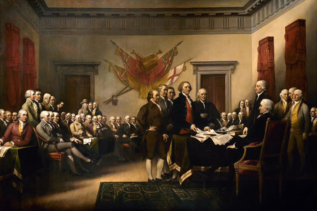 The Declaration Of Independence Poster John Trumbull Signing Of The Declaration Of Independence Nations Historical Posters American History Cool Wall Art Print Poster 18x12