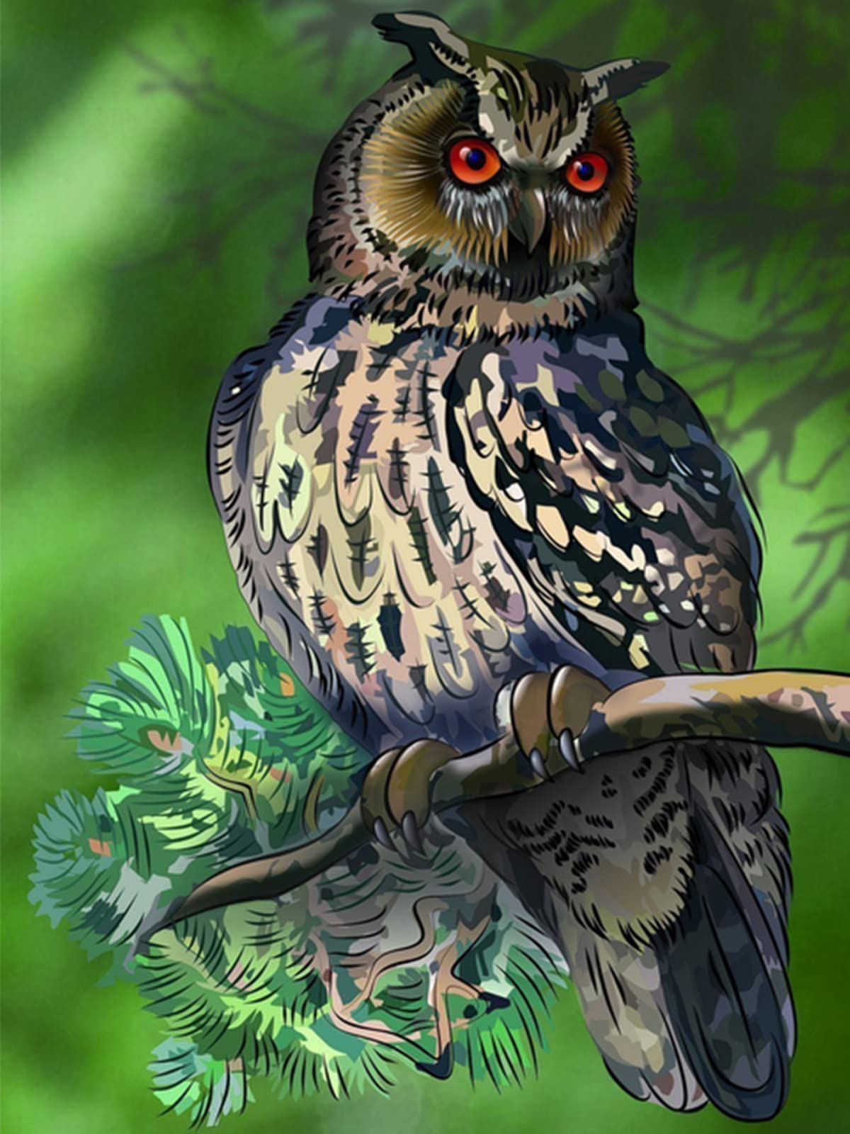 Puzzle 1314 Teile für Erwachsene Eule öLgemäLde Puzzles FüR Erwachsene Puzzles Tiere Puzzles Dekoration Fertige Größe 75×50cm