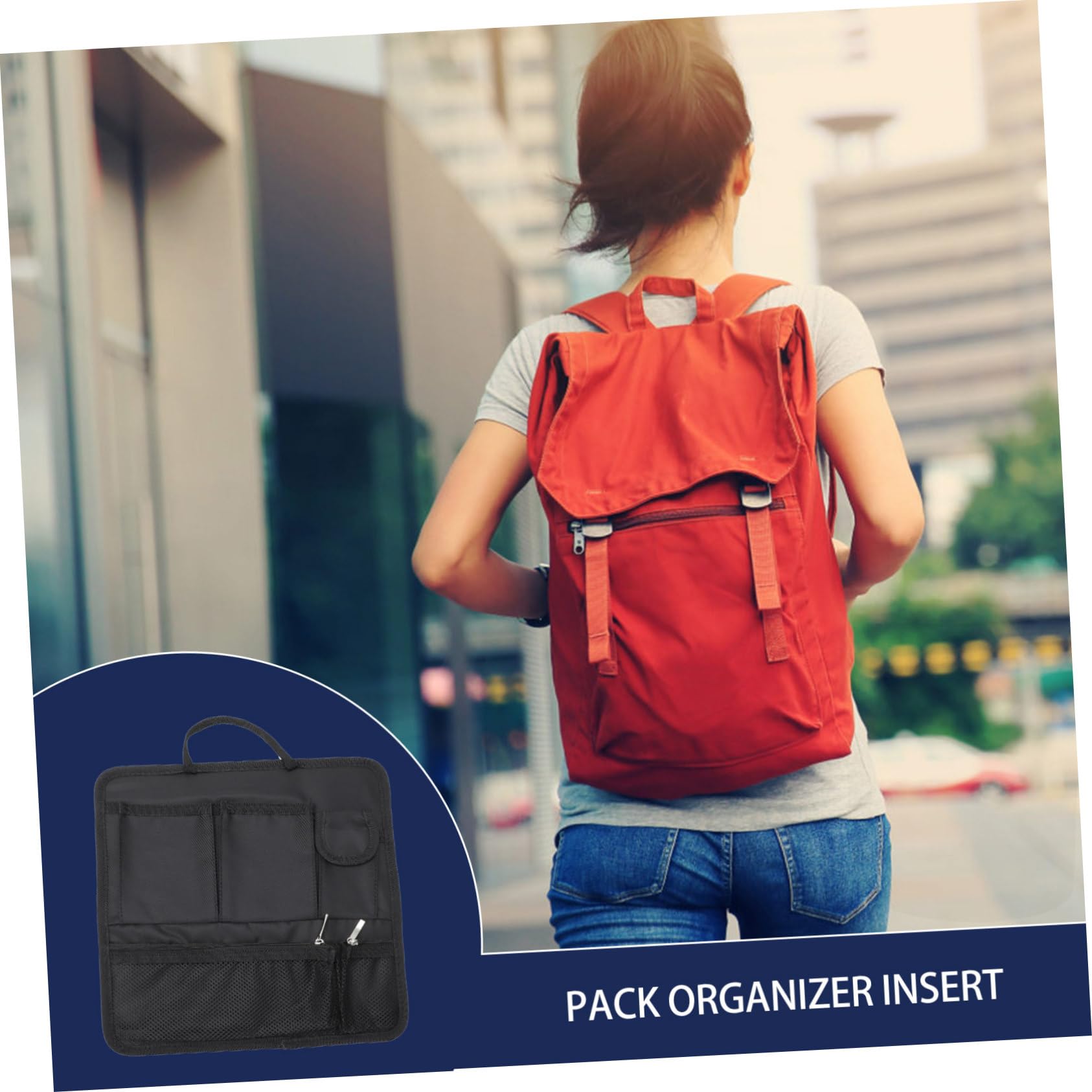 SHERCHPRY 2 Piezas Organizador de Bolsa en Bolsa School Bag Pack Escolar Bolsa portátil Bolsa de Almacenamiento contenedor de Almacenamiento Bolso Estilo Coreano Nailon Engrosado