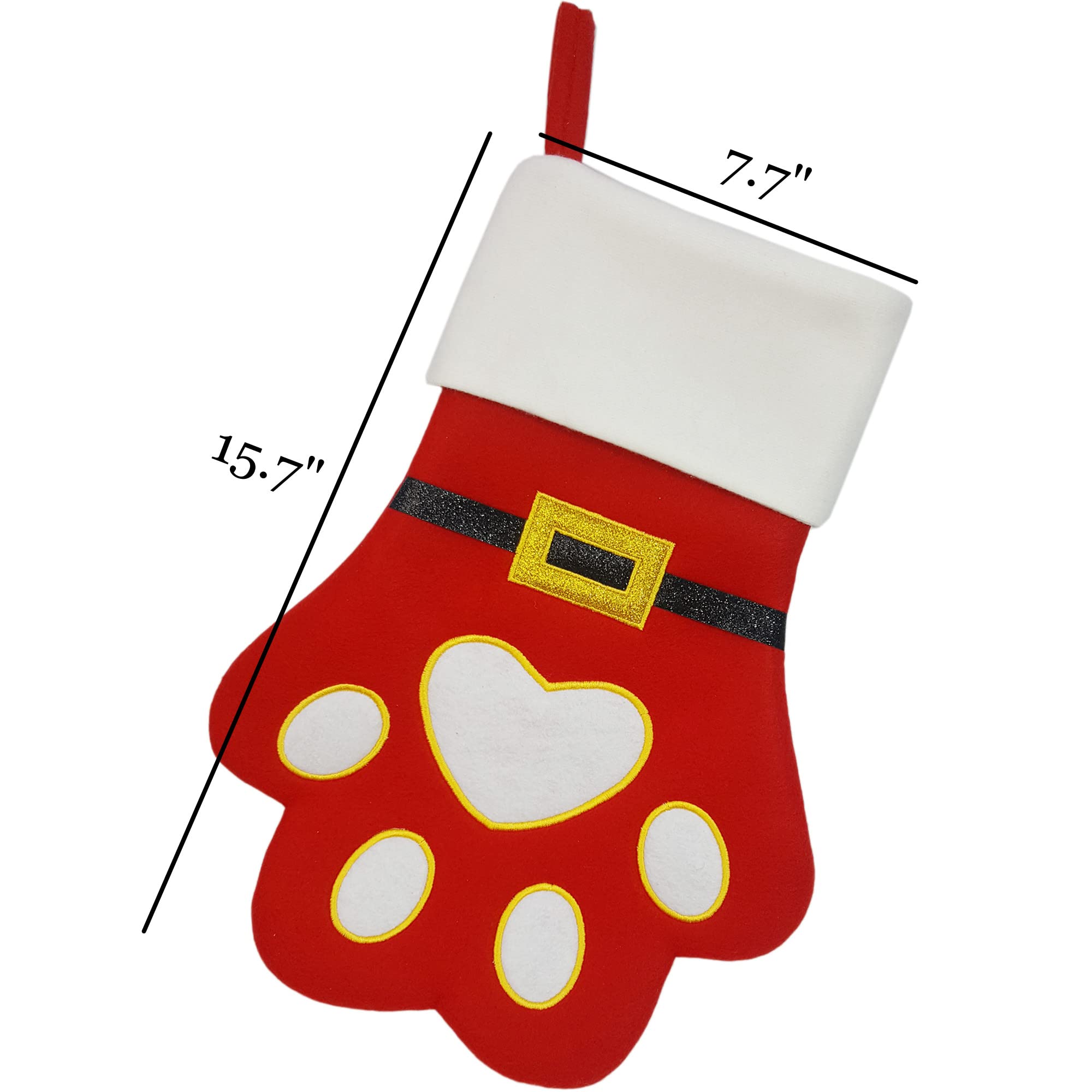 DearSun Pet Paw Christmas Personalized Stocking Customization Christmas Stocking Dog and Cat Gift Bag (Color 16)
