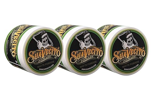 Suavecito Pomade Arcilla Firme - Arcilla para el cabello fuerte para hombres, pomada de arcilla mate de bajo brillo para peinados de textura natural