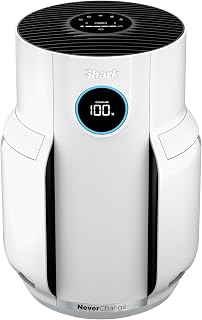 Shark NeverChange Air Purifier HP153 for Large Rooms up to 650 sq ft - HEPA-Exceeding Filter Captures Dust, Pet Dander, Odors, Smoke - White