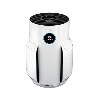 Shark Air Purifier for Home, NeverChange, for Large Room, Bedroom, Home Office, HEPA-Exceeding Filter, Captures Pollutants, Pet Dander, Dust, Odor, Smoke, and More, HP153, White - Amazon product rated Grade A
