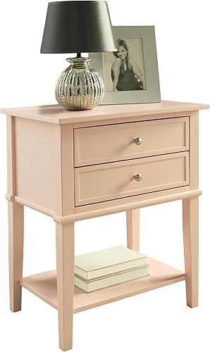 Miniatura 11 de Ameriwood Home Franklin Accent mesa con 2 cajones Gris,Negro -,Blanco,Rosado