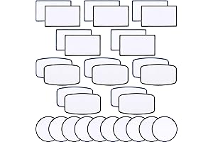 30-Piece Black and Blue Frame Blank Sublimation Patches