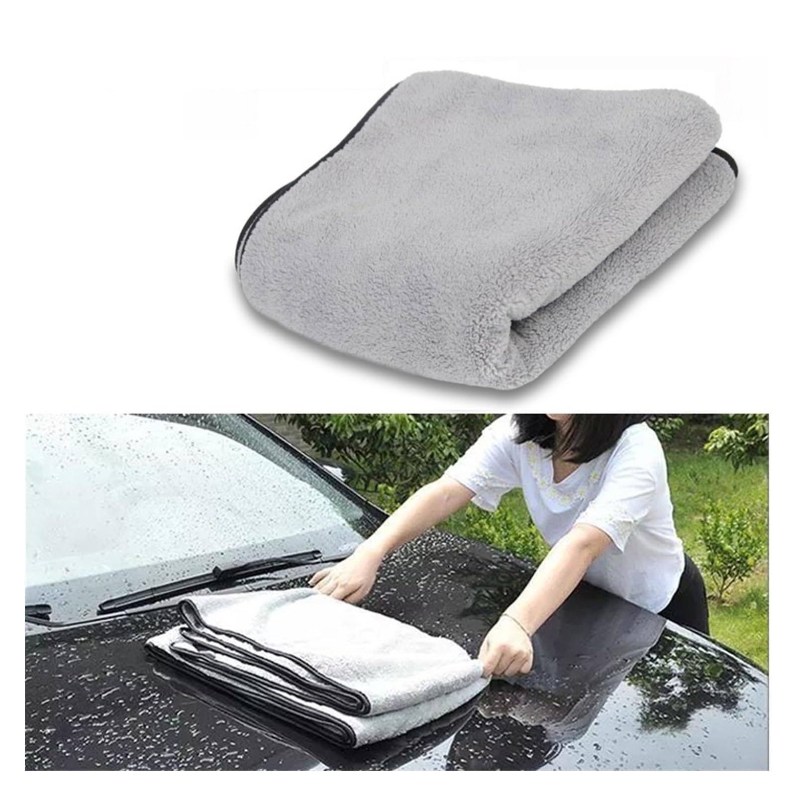 Toallas de microfibra Accesorios para lavado de autos Paño de limpieza de poliéster de felpa gruesa fuerte Detalles del auto Limpieza Toallas de secado Trapos Limpios de múltiples usos (Toalla de mi
