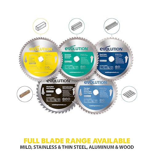 Miniatura 81 de Evolution Power Tools - Hoja de sierra de corte (acero inoxidable)
