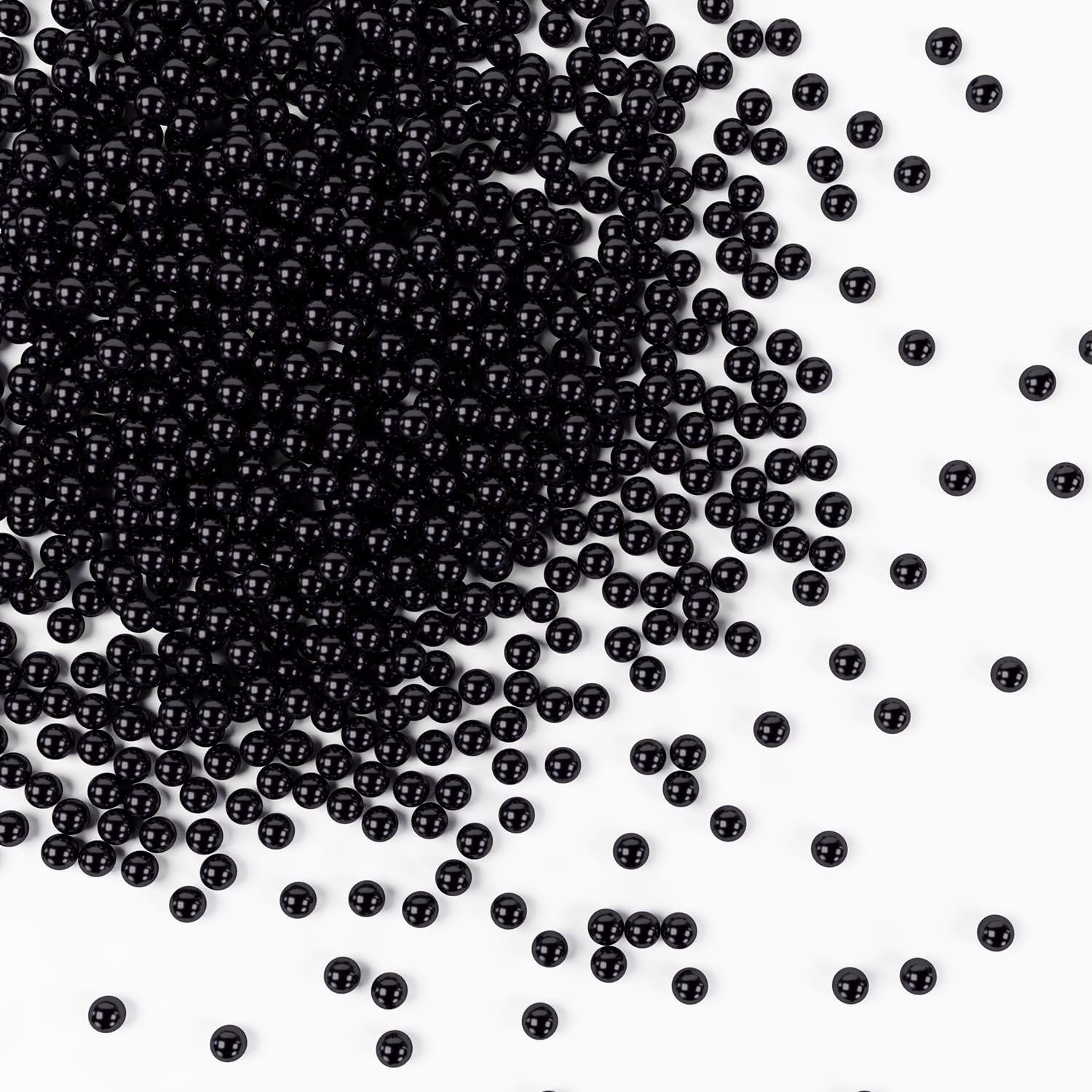 Bayep Edible Pearls for Cake Decorating 4mm Black Sprinkles for Cookies, Baking, Ice Cream, Cupcake Topper Pearl Sprinkles Perfect for Wedding Party