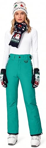 Miniatura 2 de Wantdo Pantalones de esquí impermeables con aislamiento de montaña para mujer, pantalones cargo para invierno y exteriores