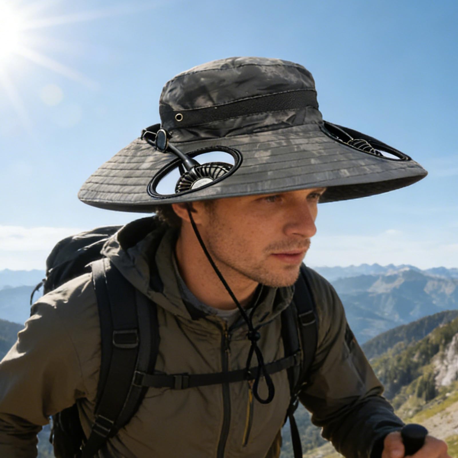 Sombrero de sol, gorras ajustables de ala ancha, sombrero de pesca al aire libre, para acampar al aire libre, correr, jardinería, viajes, vacaciones, pesca, festival, verano