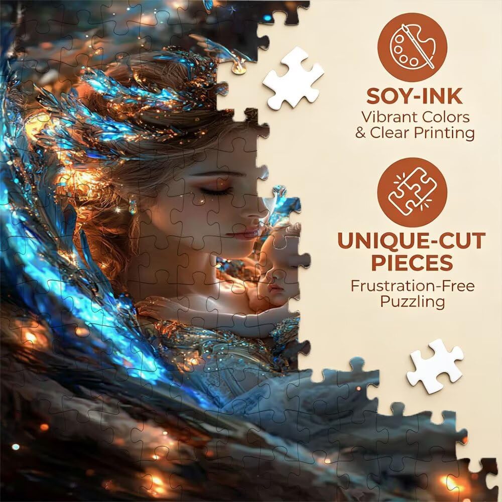 Dziecko kobieta puzzle 5000 sztuk, puzzle dla dorosłych, wyzwanie dekoracja puzzli, rozrywka gra edukacyjna dla całej rodziny, prezent dekoracja DX0YL7-70