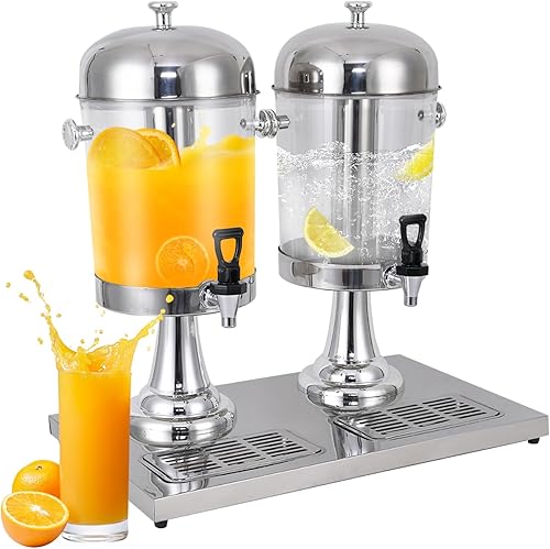 Miniatura 10 de Dispensadores de 2.2 galones para bebidas en fiestas, dispensador de bebidas con soporte, dispensador comercial de jugo caliente y frío con