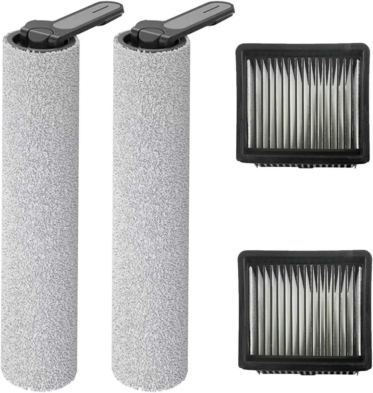 Brush Rollers and Filters Replacement Accessories Kit for Dreame k10 Pro / k10 Wet Dry Vacuum Cleaner: 4 Pack used for Pet Hair, Dirt, and Debris on All Floor Surfacesparts