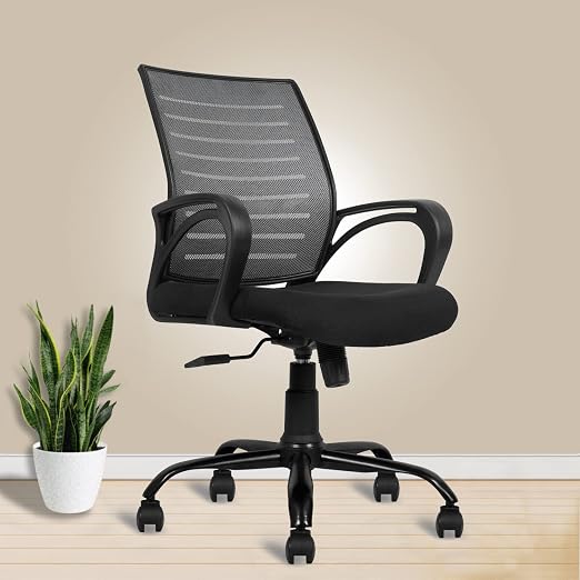 beAAtho Verona Mesh Mid-Back Ergonomic Desk Office Chair with Tilting Mechanism, Comfortable 