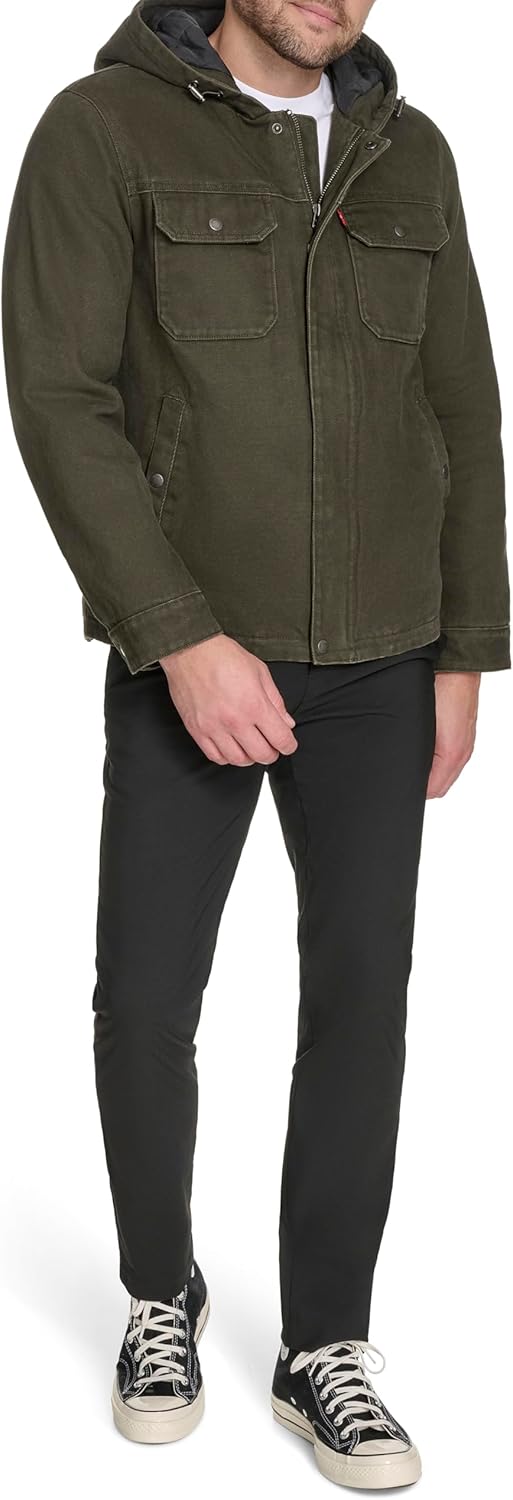 Levi's Men's Cotton Canvas Hooded Jacket - Image 6