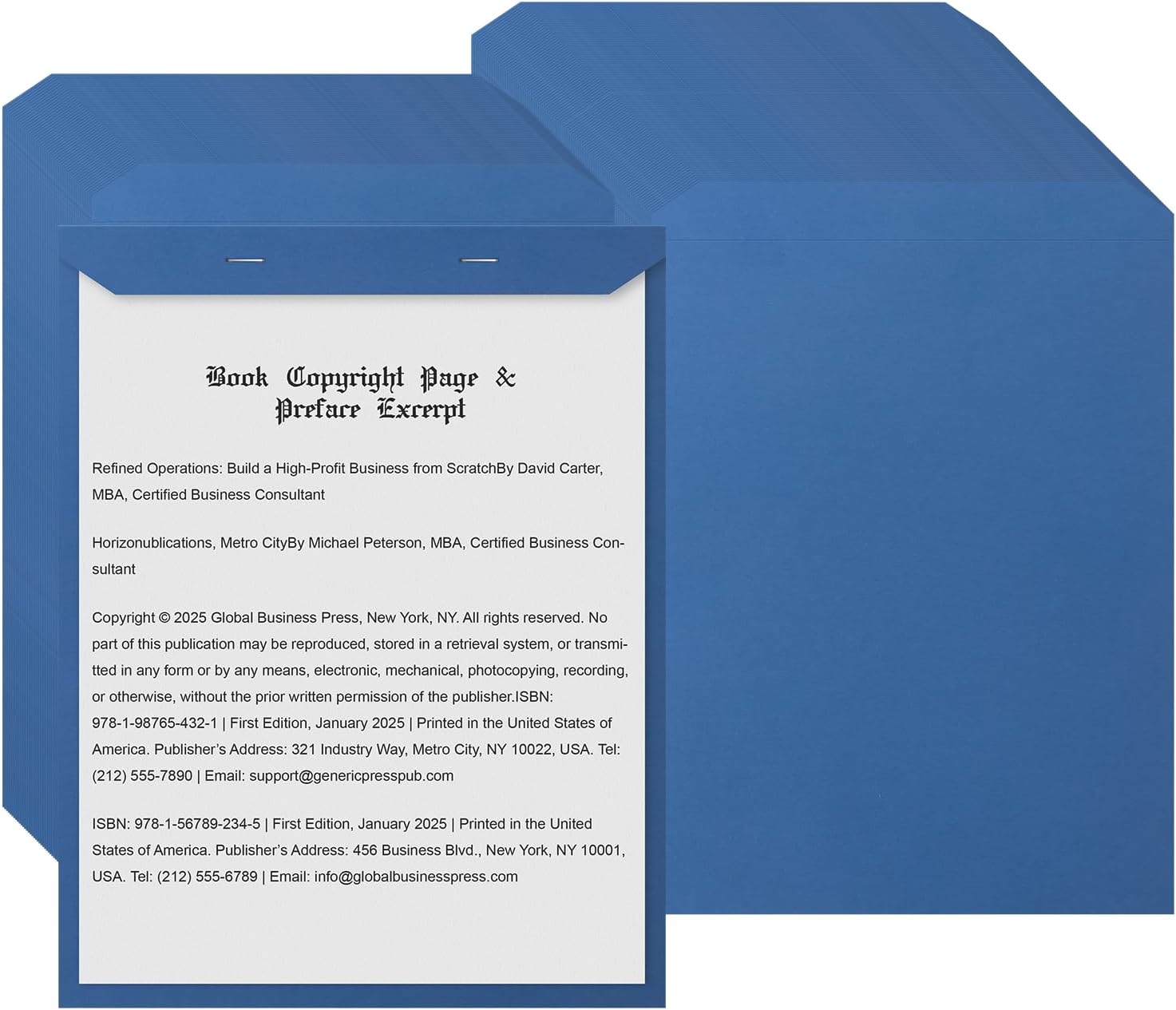 150 Pack Manuscript Covers, Letter-Size Report Covers, Top-Bound Document Folders, 0.23mm / 180gsm Blue Paper Covers for Filing, Organizing & Presentations
