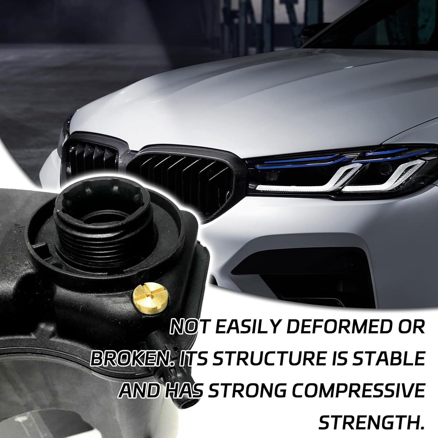 Radiator Coolant Expansion Tank Bleeder Screw with Rubber O-Ring, Coolant Air Bleeder Screw Replacement OEM 17111712788 Brass Radiator Drain Plug Compatible with BMW X3 X5 Z3 Z4