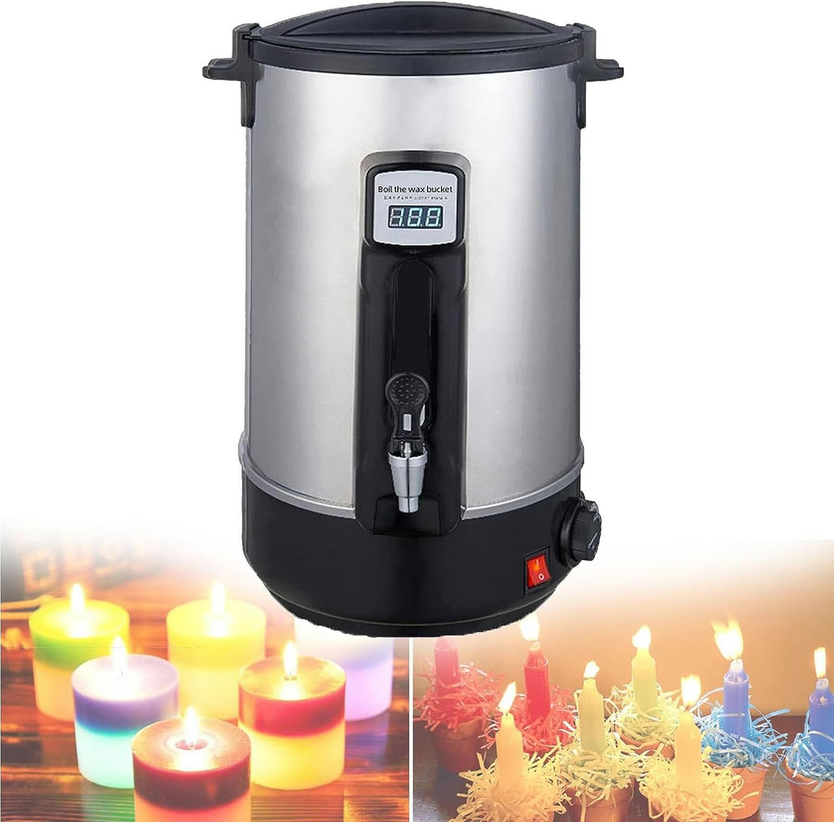 Fundidor de cera para velas de 8 a 35 L con termostato regulable para casa