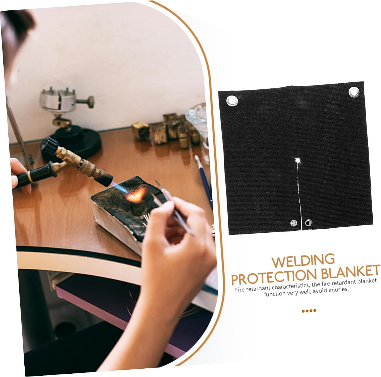 Fireproof Welding Blanket Fiberglass High-temperature Protection Mat for Welding and Soldering Flame Retardant Essential for Metalworking