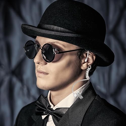 Miniatura 4 de Gejoy Paquete de 4 auriculares espía para disfraz de agente, accesorio de seguridad falso, accesorio de oído de servicio secreto, accesorios de