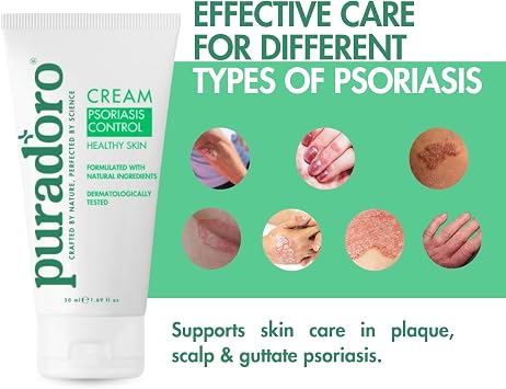 Psoriasis Control & Healthy Skin Cream - 100% Natural - Reduces Scaling, Itching & Redness - Dermatologist Tested 50 ML