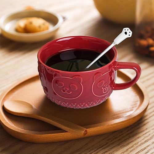 Miniatura 3 de Regalos para mujeres, tazas de café Kawaii Panda con tapas, regalos de cumpleaños de Navidad para niñas, amigos, niños, hombres, esposa, mamá,