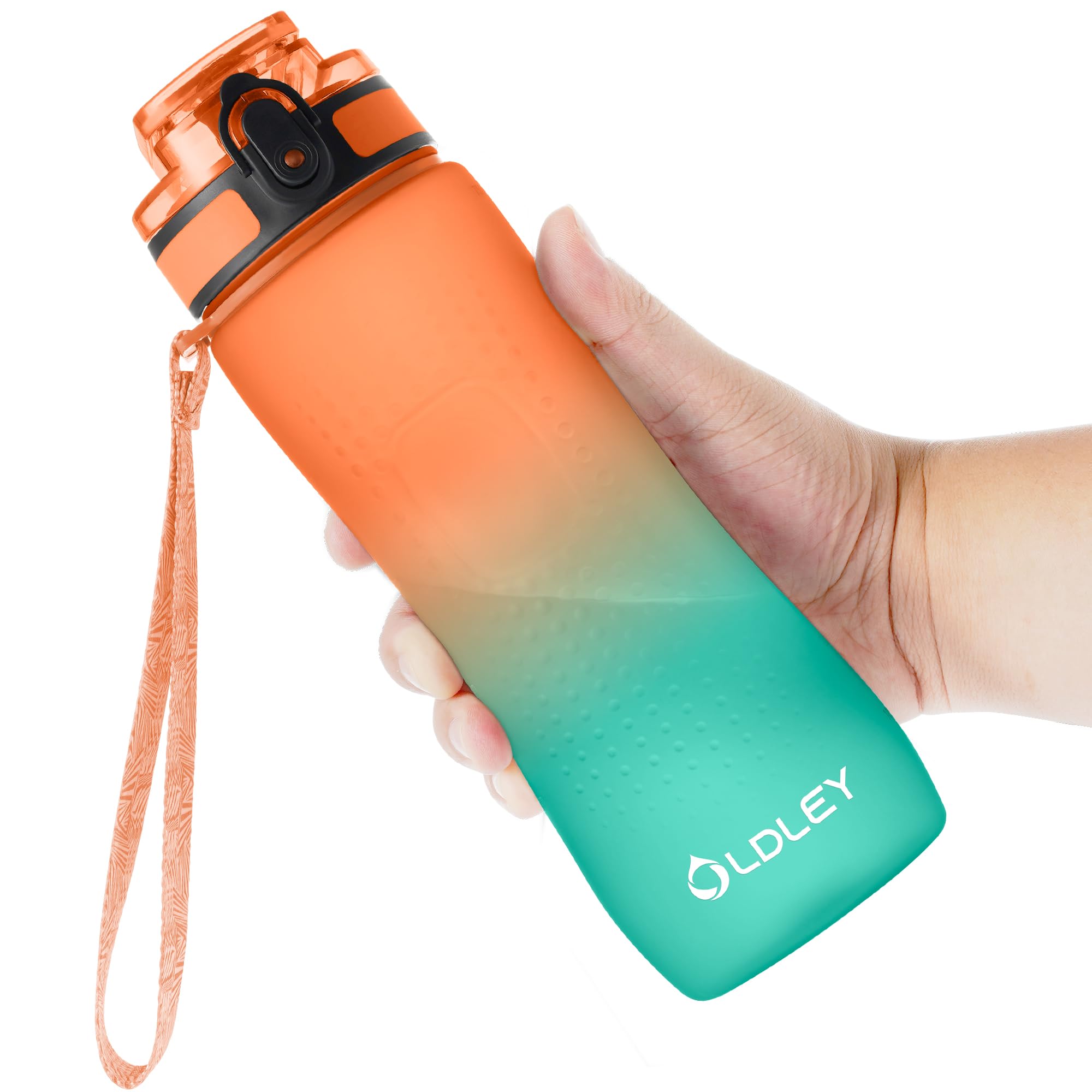 OLDLEY 25 oz Water Bottle, Motivational Water Bottle with Time Marker, Sports Water Bottle With Strap, Leakproof & BPA Free Large Water Bottles for
