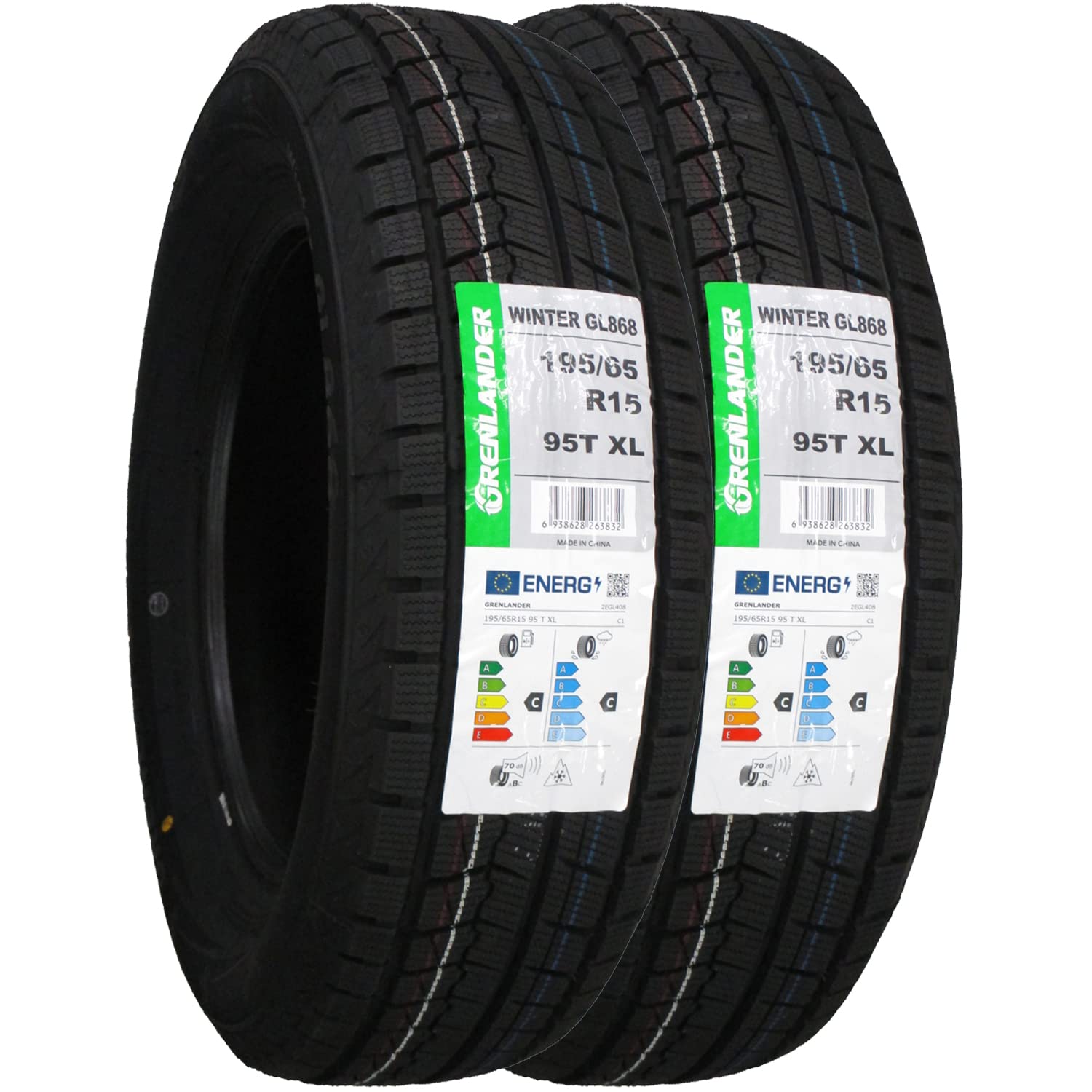 Amazon.co.jp: GRENLANDER Winter GL868 195/65R15 95T Studless Tires 