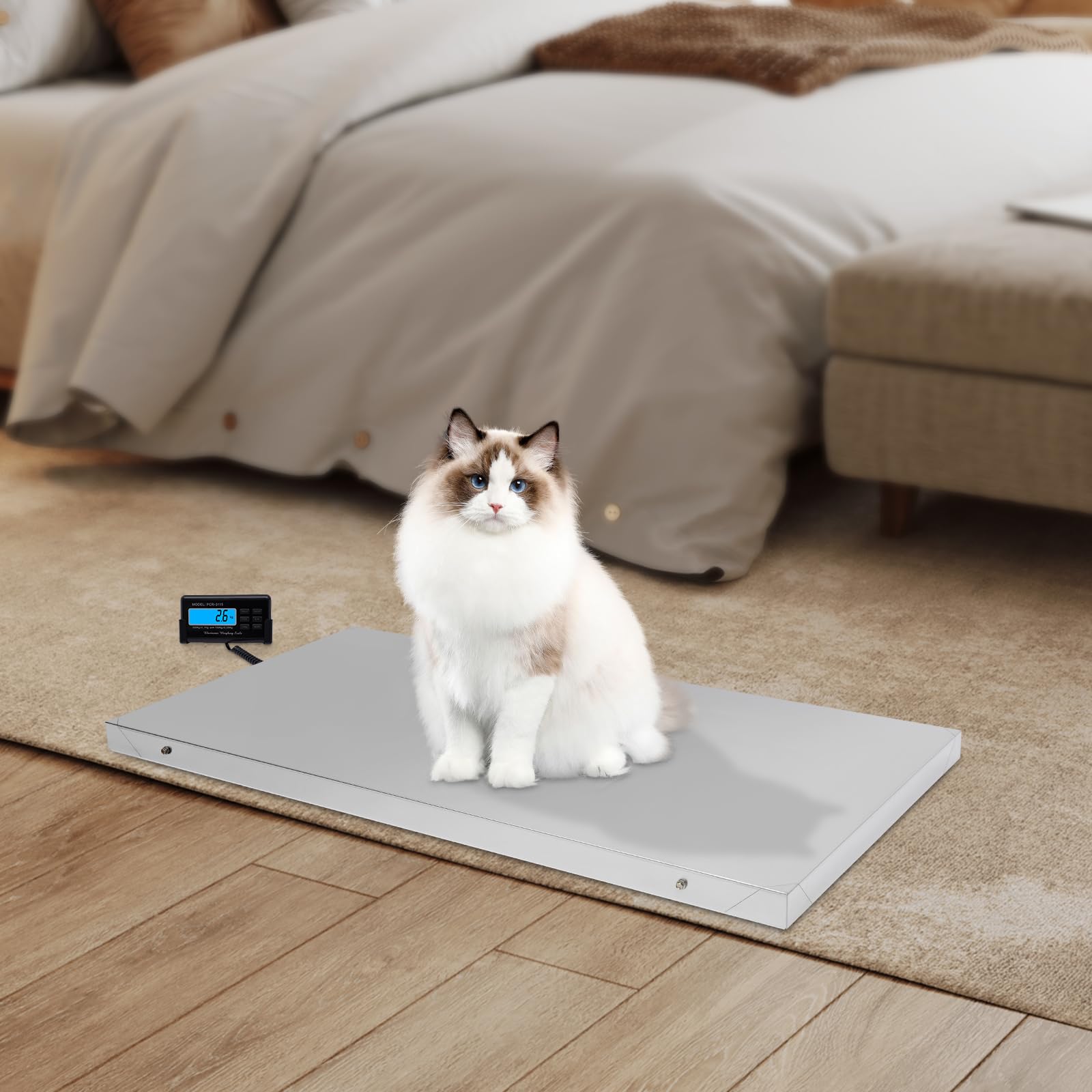 Bilancia da pavimento, 300 kg, bilancia veterinaria, per animali domestici, bambini, casa, oggetti pesanti
