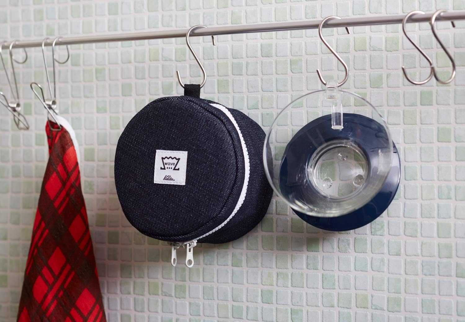 Karita Kalita Coffee Paper Filter Case Wave Filter Case for 155/185 Check #71186 Stylish Camping Outdoor Coffee House Antique Wedding Celebration Present Birthday Women Men 60th Birthday Anniversary