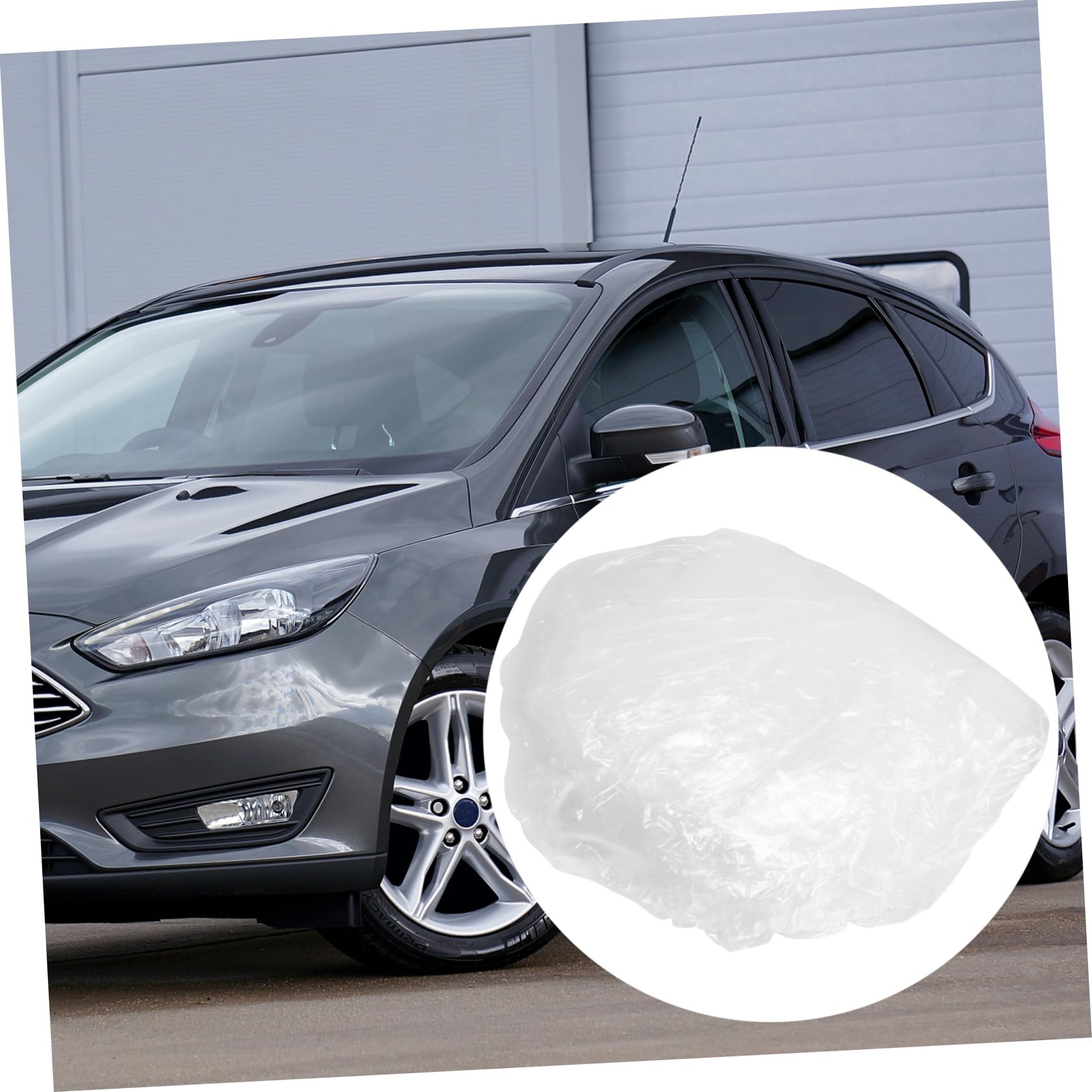 Anneome Disposable Plastic Vehicle Cover Transparent Car Cover for Rain and Dust Protection Fit for Cars and Suvs — view 6