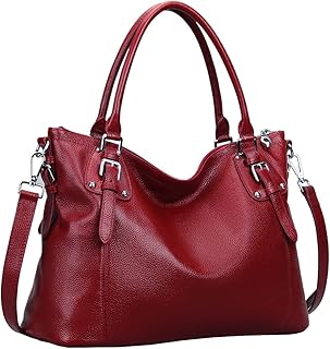 HESHE Genuine Leather Purses and Handbags for Women Tote Shoulder Bag Satchel Purse Top Handle Bags Hobo Crossbody Purse